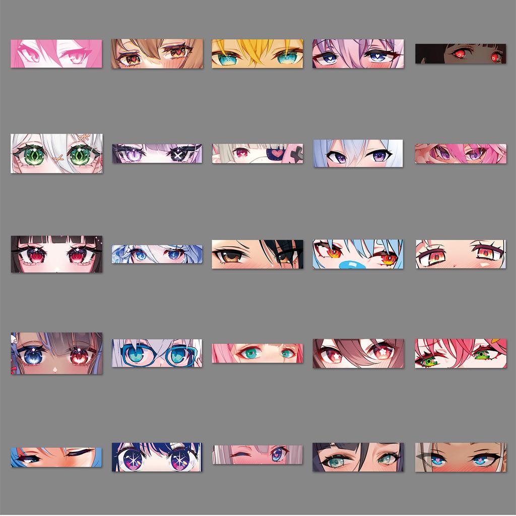 50 2D Augen Graffiti Aufkleber Personalisierte Cartoon Anime Mädchen Dekorieren Mobile Koffer Aufkleber