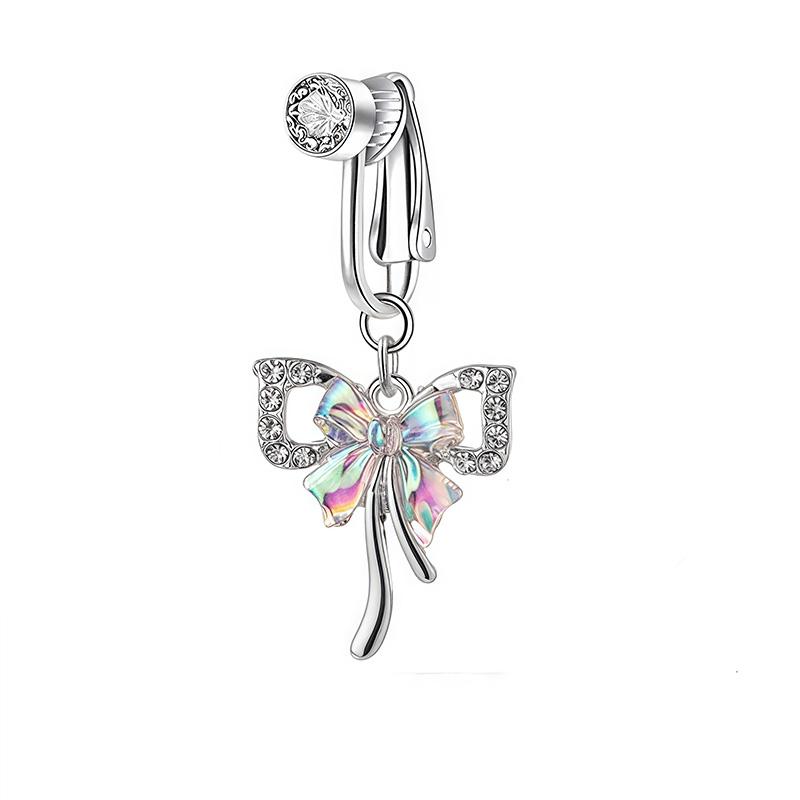 Sztuczny Piercing do Pępka Fałszywy Piercing do Pępka Bez Przekłuwania Pępek Piercing do Pępka Kolczyk do Pępka Klips na Chrząstkę Kolczyki do Ciała