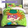 Rugrats  Pattern Bedding Quilt Set  Home Decoration  Gift (1 * Duvet Cover + 2 * Pillowcase  Without Core)