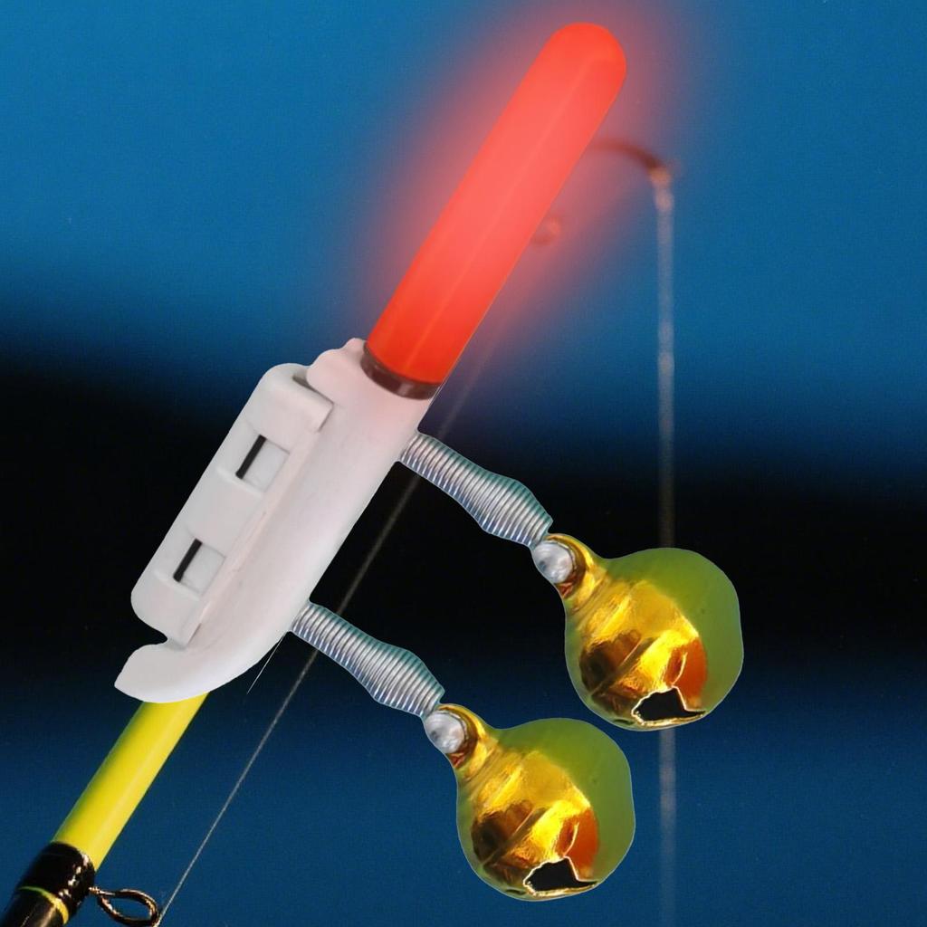 1PC Fishing Pole Clip On Light Waterproof Fishing Rod Tip Lamp Rechargeable Fish Finder Alert Glow Stick Stable for Night
