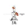 S925 White Copper Cartoon Animal Pendant Beads for DIY Bracelets and Necklaces