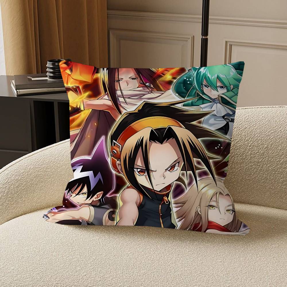Anime Shaman-King Cushion Cover Inches Farmhouse Decor Home Throw Pillow Covers for Couch Decorations