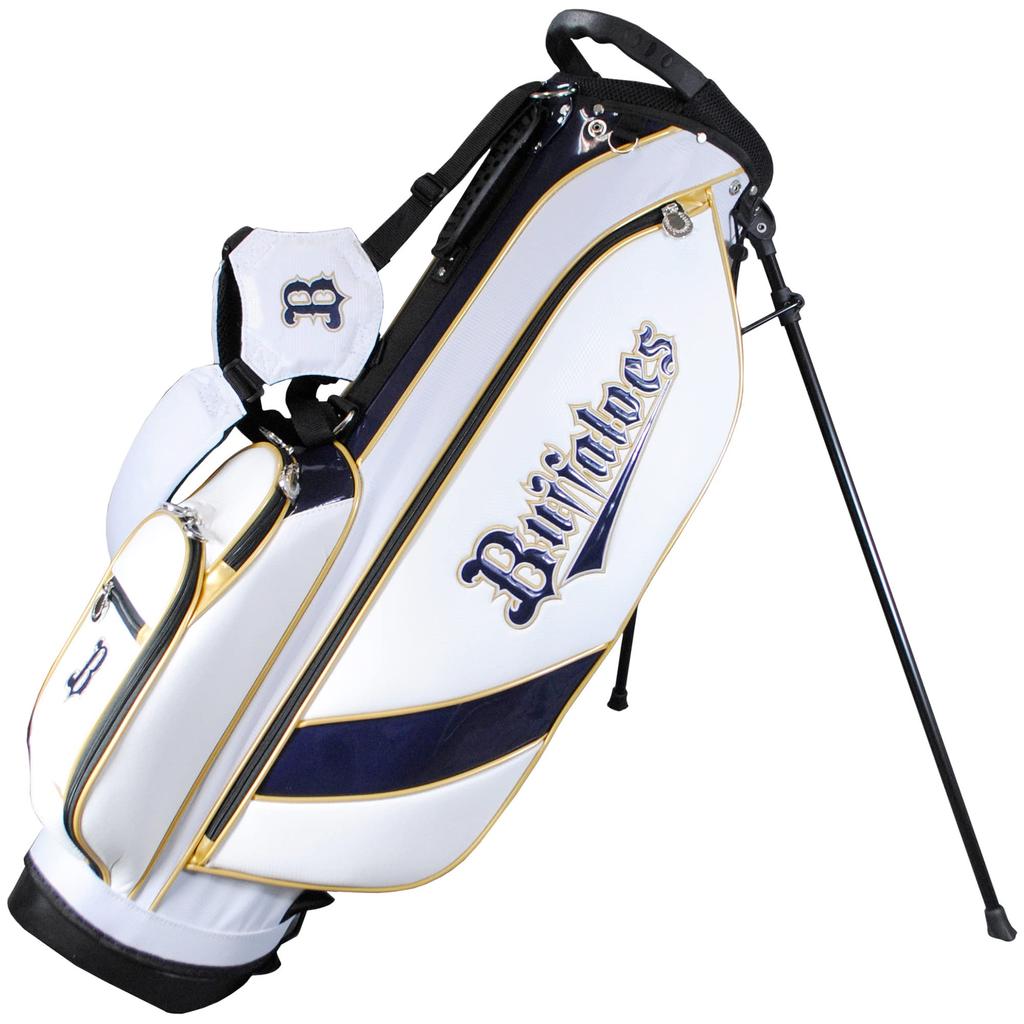 LEZAX Orix Buffaloes Type Stand Type Caddy Bag White 7.5 OBCB-3452