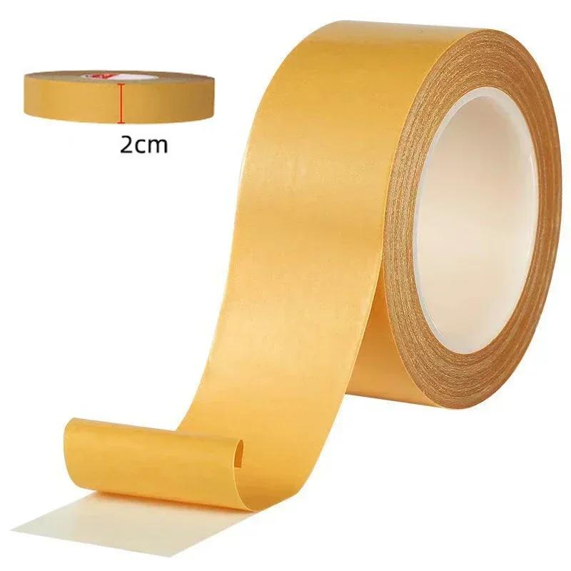 1Roll Double Sided Tape High Viscosity Grid Fiber Transparent Double Sided Tape Sticky Waterproof Adhesive Fiber Mesh Tapes