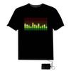 Soundaktiviertes, leuchtendes, blinkendes Rock-Disco-Equalizer-Kurzarm-LED-T-Shirt
