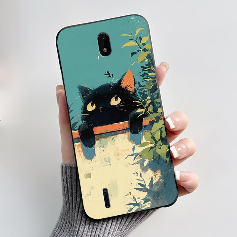 Casing For Nokia C01 Plus TA-1383 TA-1387 C1 2nd Edition Case Aesthetic Fashion Cute Cat Soft Silicone TPU Shockproof Back Cover