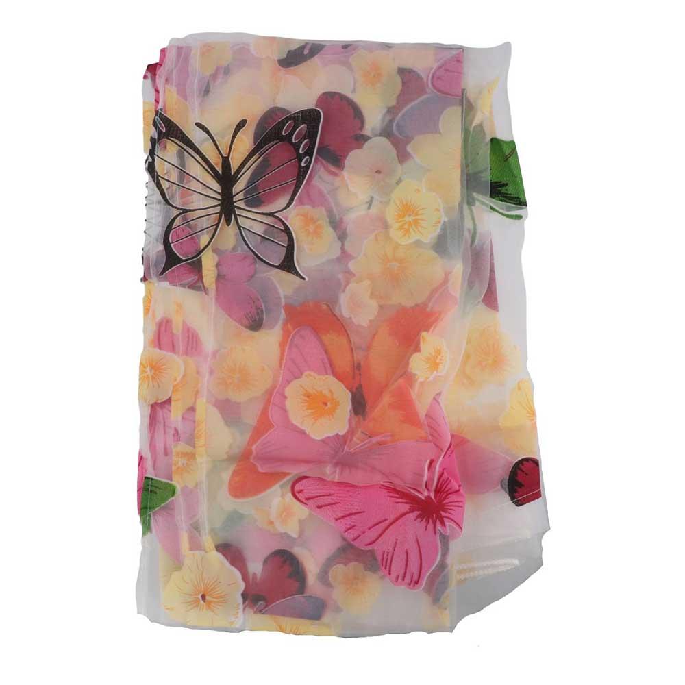 Sheer Curtain Panel Butterfly Print Window Screening 200cm X 100cm Butterfly Yarn Tulle Curtain