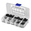 140pcs M2CelsiusM2.5CelsiusM3CelsiusM4CelsiusM5CelsiusM6CelsiusM8CelsiusM10 Thread Nylon Plastic Hex Hexagonal Nuts (Black)