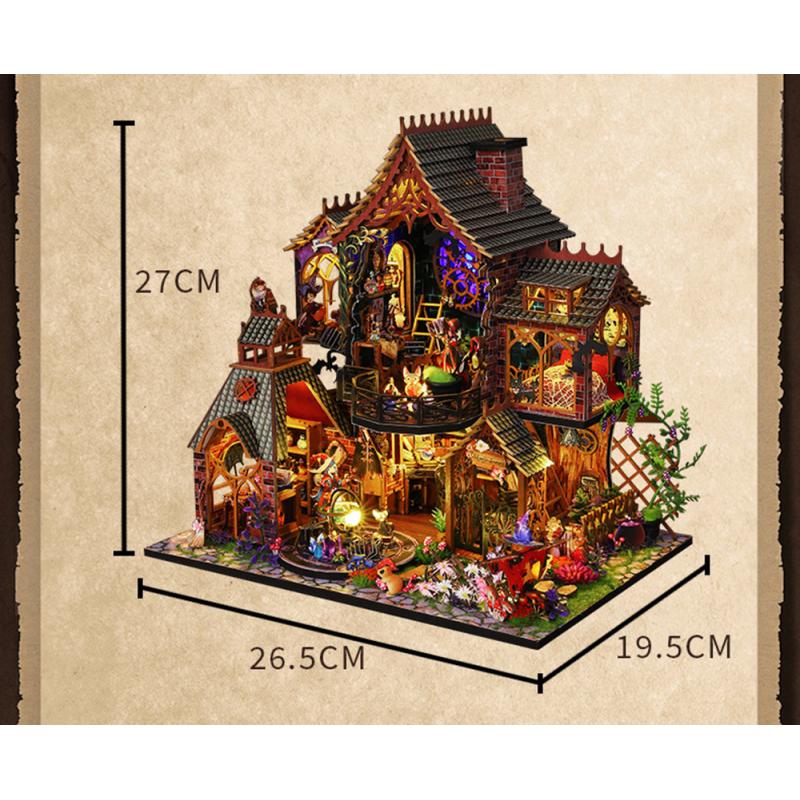 DIY Big Doll House Wooden Puzzle Miniature Furniture Dollhouse Handmade Home Craft Assembly Toys for Children Adults Birthday Gifts