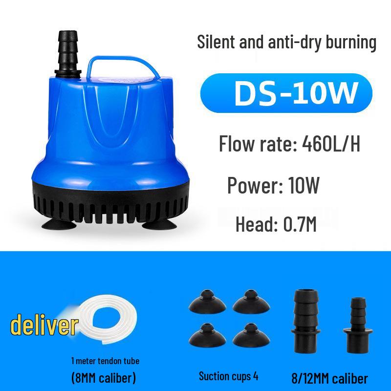 Leise Tauchpumpe für Aquarien und Schildkrötenbecken - Effiziente Wasserzirkulation und Kotabsaugung