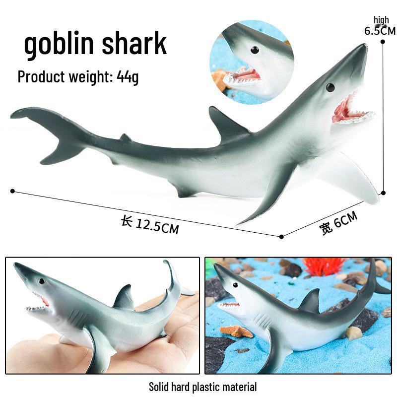 Shark Model Set: Megalodon, Whale, Great White, Blue, Grey Mackerel, Man-eater, Hammerhead Toy