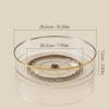 360 Rotating Makeup Organizer Vanity Tray Round PET Plastic Perfume Stand Cosmetic Skincare Bedroom Bathroom Storage Shelf Rack