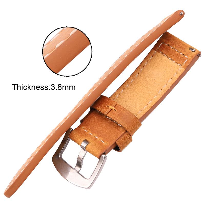 Uhrenarmband aus echtem Leder, Uhrenarmbänder mit Schnellverschluss, weiches Rindsleder, Uhrenarmband für Damen und Herren, 18 mm, 20 mm, 22 mm, 24 mm, Handgelenkband, Geschenk