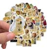 50 Cartoon Dog Emoticon Packs Graffiti Stickers Decorate Suitcase Notebook Waterproof Stickers