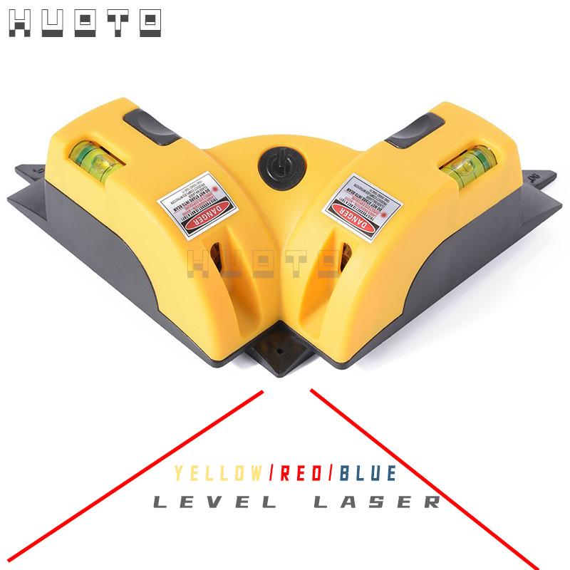 "Marcador de linha a laser em ângulo reto de 90° com ventosa - Medidor de nível infravermelho"