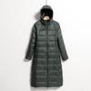 2025 Autumn and Winter New Light Down Jacket Women's Medium and Long Long Over Knee Lengthened Hooded Slim-fitting Thin Jacket Korean Version
