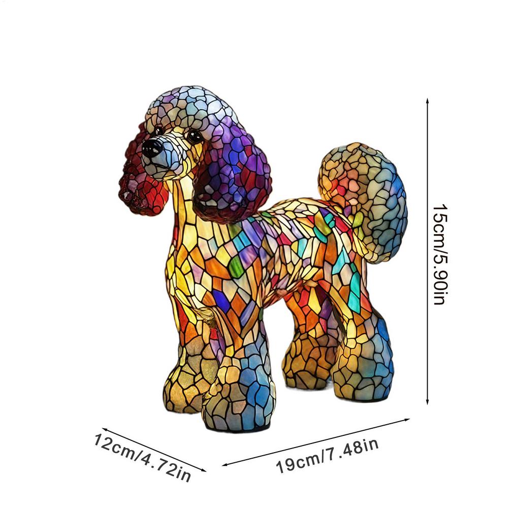 LED Table Lamps Dogs Themed Bedside Night Resin Light Rechargeable LED Ambience Lamp for Bedside Shelf Use In Bedroom Childrens