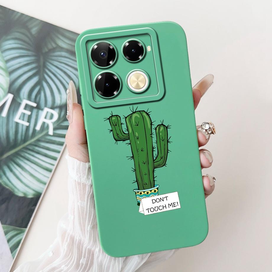 Soft TPU Candy Silicone Phone Case For Infinix Note 40 Pro Plus Note 40 4G 5G Back Cover Note40 4G Bumper Flower Girl Fashion