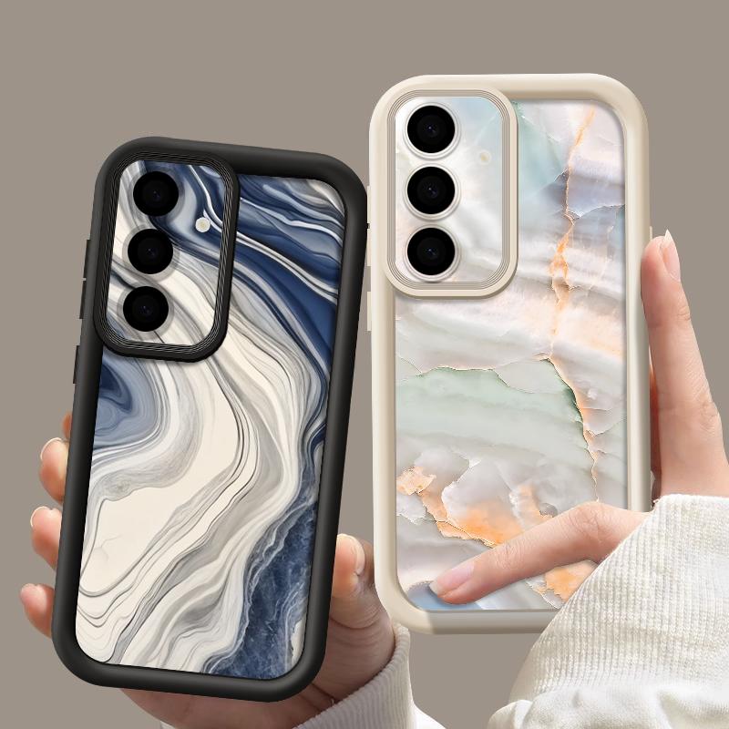 Watercolor Marble Case For Samsung S26 S25 Ultra S24 S23 S22 S21 FE A18 A54 A55 A16 A26 A36 A56 A17 A27 A37 A57 5G Shockproof Bumper Cover