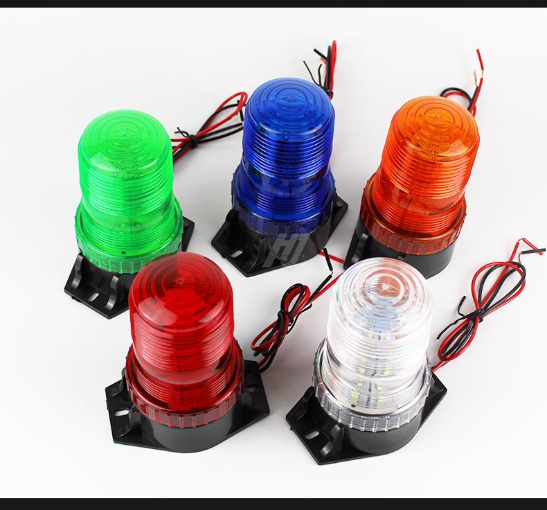Forklift & Vehicle LED Warning Strobe Light, Yellow, 9-90V, for School Buses & Engineering Vehicles