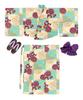 Yukata Two Change 3 Piece Set Heiko Junior Girls [KYOETSU] Set, Yukata, Parts, Girls, Unbleached, Weave, (Yukata, Obi, Geta), (2.Shadow Chrysanthemum,