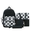 Four piece Set Large Capacity Backpack Small Fresh Multi Functional Backpack High Value Student Backpack