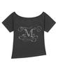 Mucent Glint One Shoulder Cubic Point Asymmetrical Short Sleeve Tee