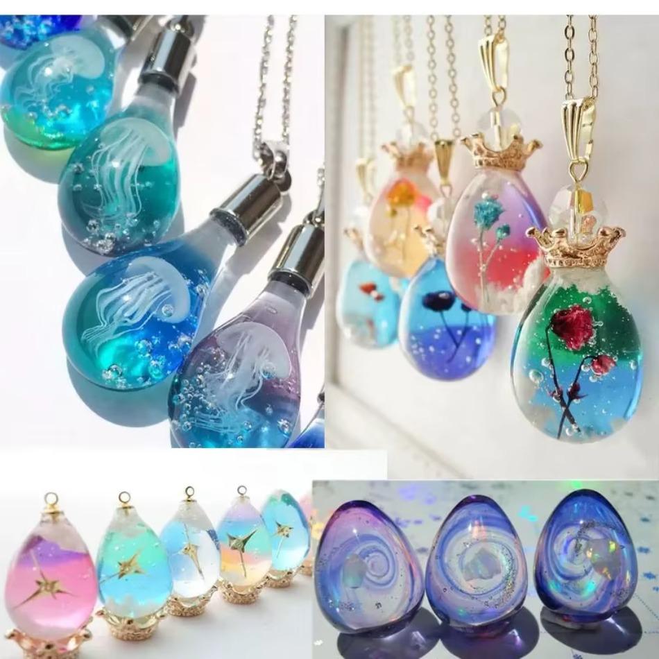 1 Pcs Silicone Molds DIY Crystal Dropper Epoxy Resin Silicone Mold Easter Egg Three-dimensional High Transparency Egg Pendant