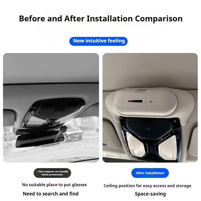 For BMW 3 5 Series X1 X3 X5 X6 X7 G20 G45 G60 G05 G06 G07 U11 Car Sunglasses Holder Suede Glasses Case Sunglasses Storage Box