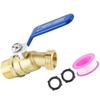 Brass Faucet Ball Valve 3/4inch NPT Male Inlet To 3/4inch GHT Male Outlet Garden Hose Adapter Water Drainage Valve