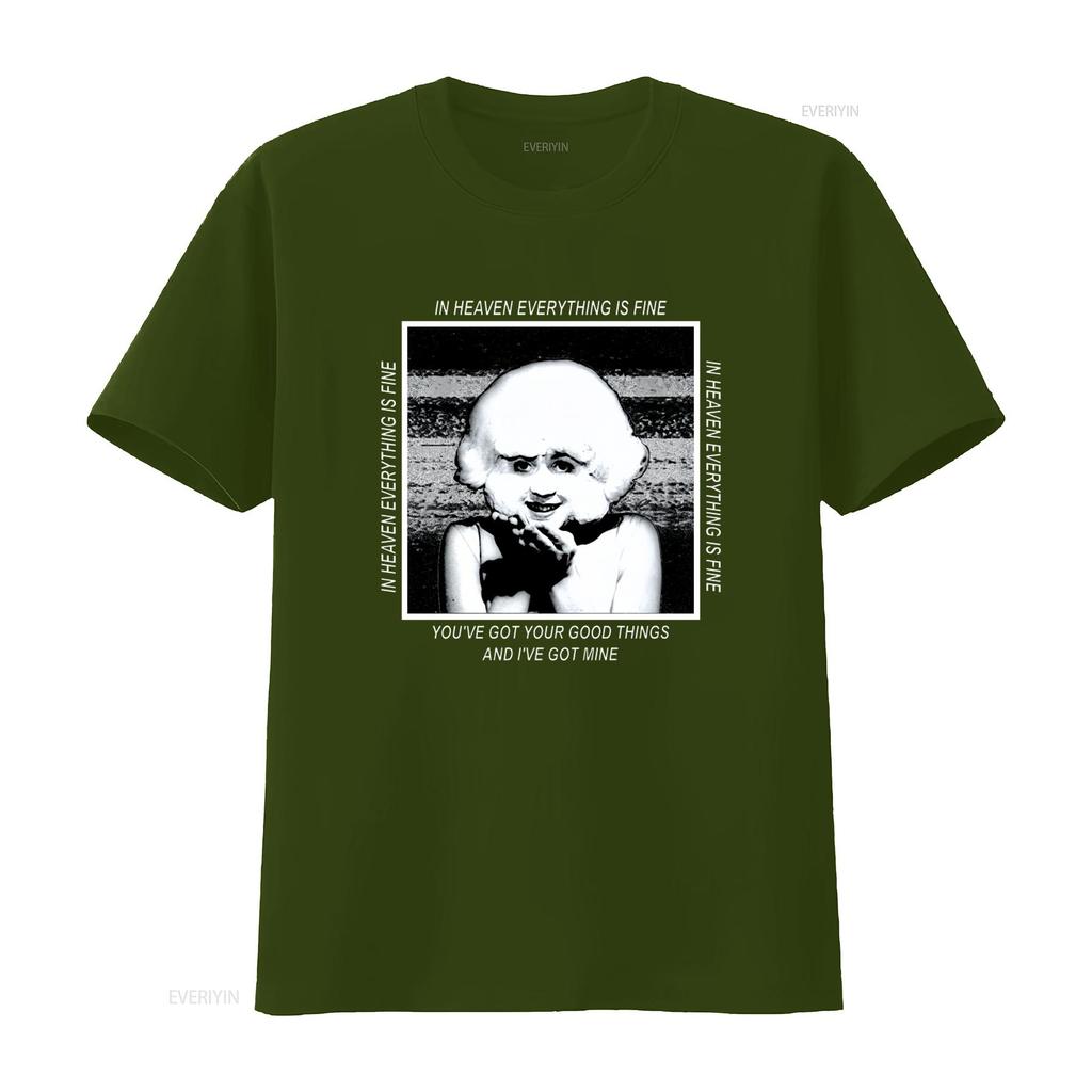 David Lynch Eraserhead Lady Radiator T Shirt Classic Long or s with In Heaven Everything Is Fine Print vintage Washed