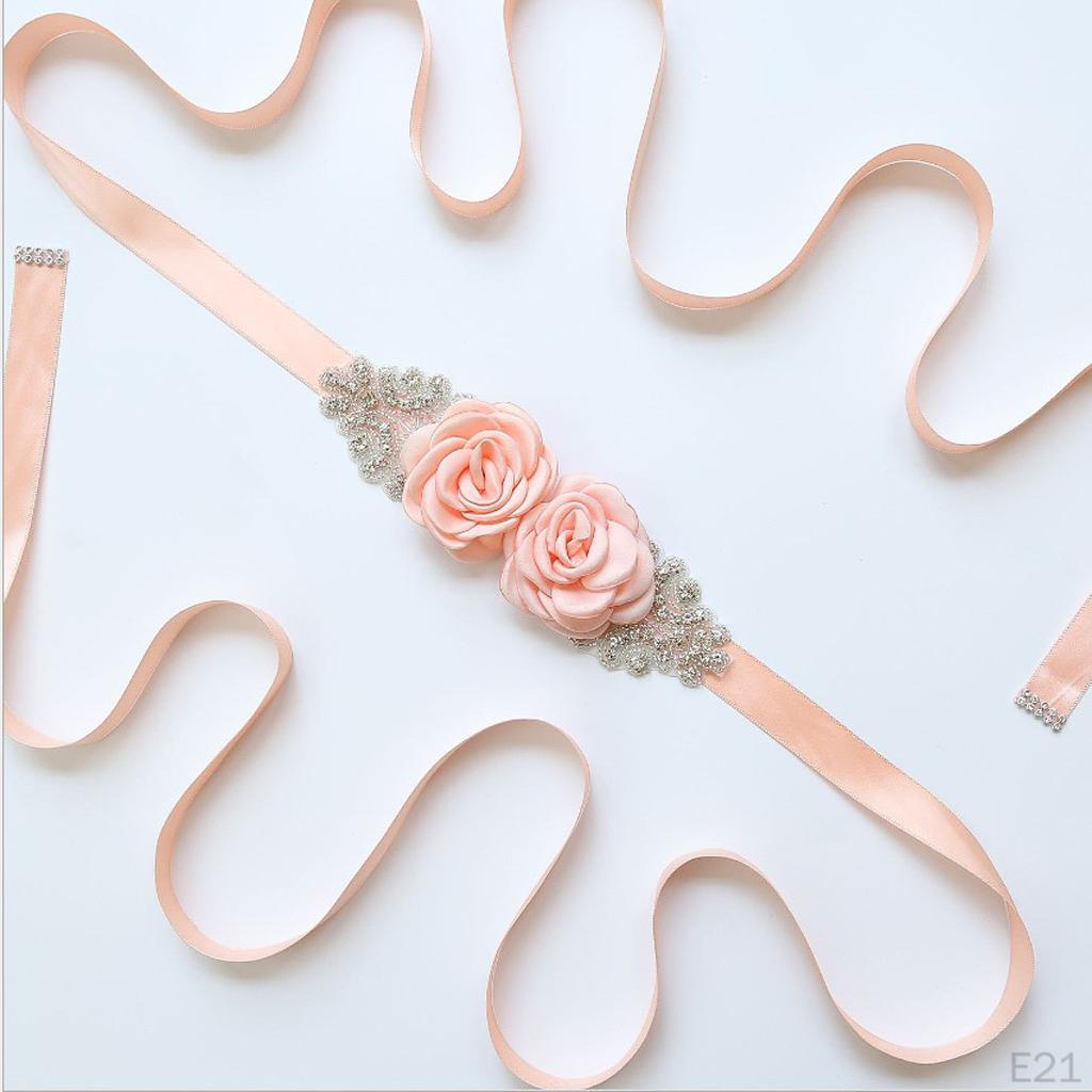 Bridal Flower Rhinestone Sash Belts Elegant Gorgeous Pretty for Wedding Party Prom Evening Dresses