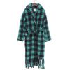 Replay Boa fringe coat for women in green and black, XXS coat XXS Green / blackUsed