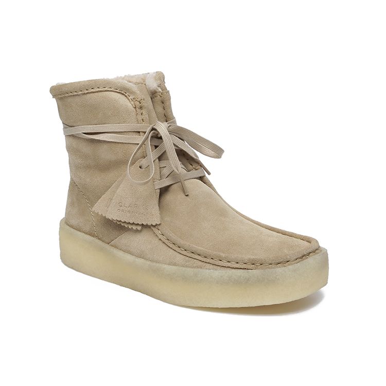 Clarks Originals Round Toe Lace-Up Ankle Boots Women ankle boots Light-Brown 261634124