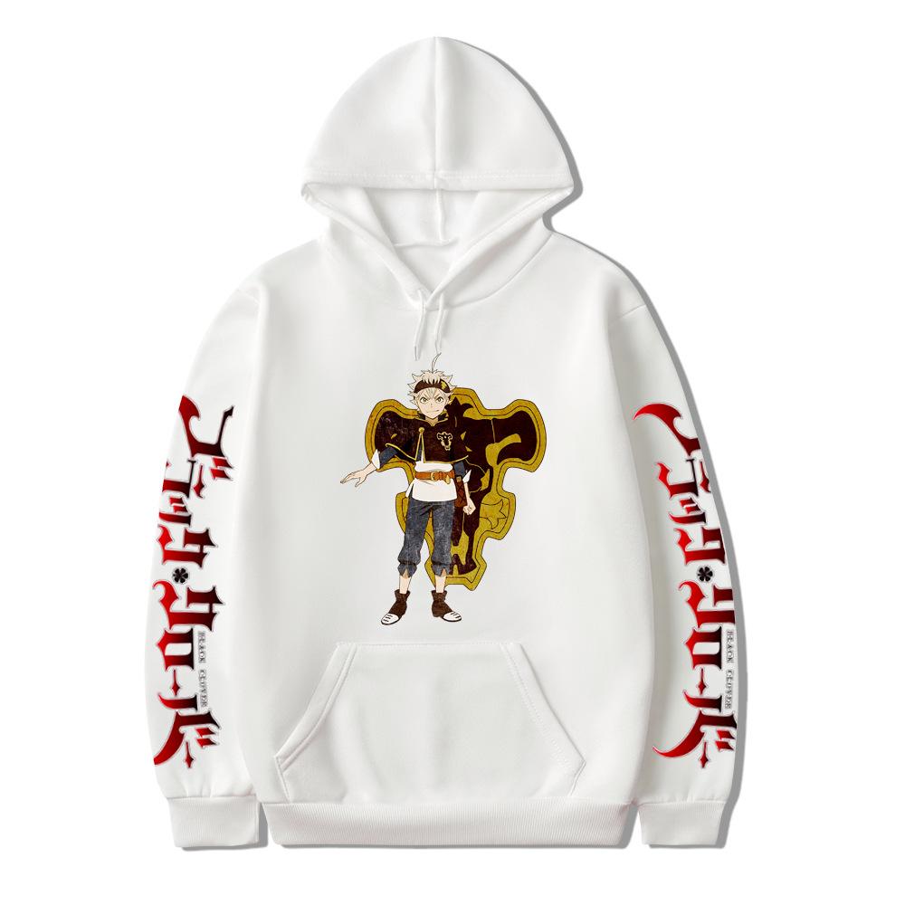 Sunman Black Clover, Anime-Druck Mode Lässiger Kapuzenpullover Hoodie Top