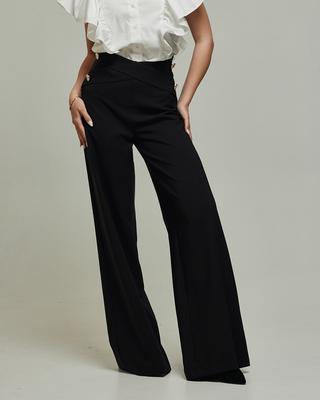 High-waisted Trousers Mira Mia 243017 38 Black