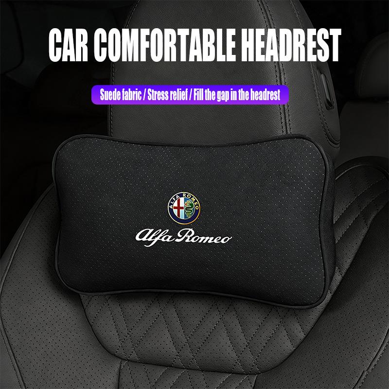 CAR COMFORTABLE HEADREST AND LUMBAR SUPPORT VALVE CAP For Alfa Romeo Giulietta GT 159 147 156 Mito Brera Giulia F1 Stelvio