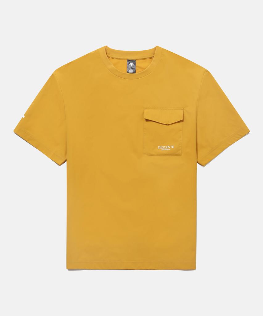 DESCENTE Stretch Woven Short Sleeve T-Shirt Yellow Sr221Uts44
