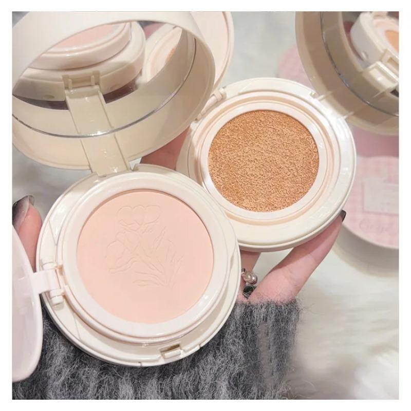 2 in 1 Double Layer Powder Cushion Clear Natural Lasting Brightening Gege Bear Makeup Concealer Loose Powder Cushion Cream