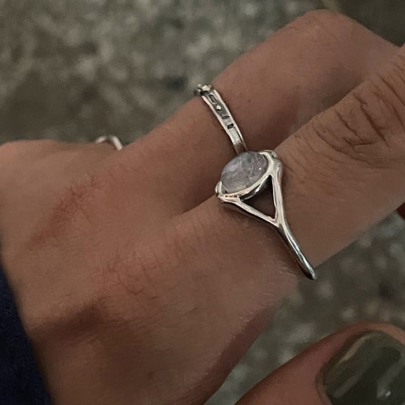 wolchang Oval rainbow Ring