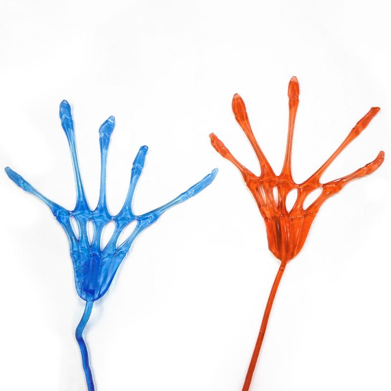 5 ks Pružně Natahovací Lepkivé Kostlivci Lebky Pavouci Mačkací Šplhací po Zdi Žertovné Hračky pro Děti Halloween Dekorace