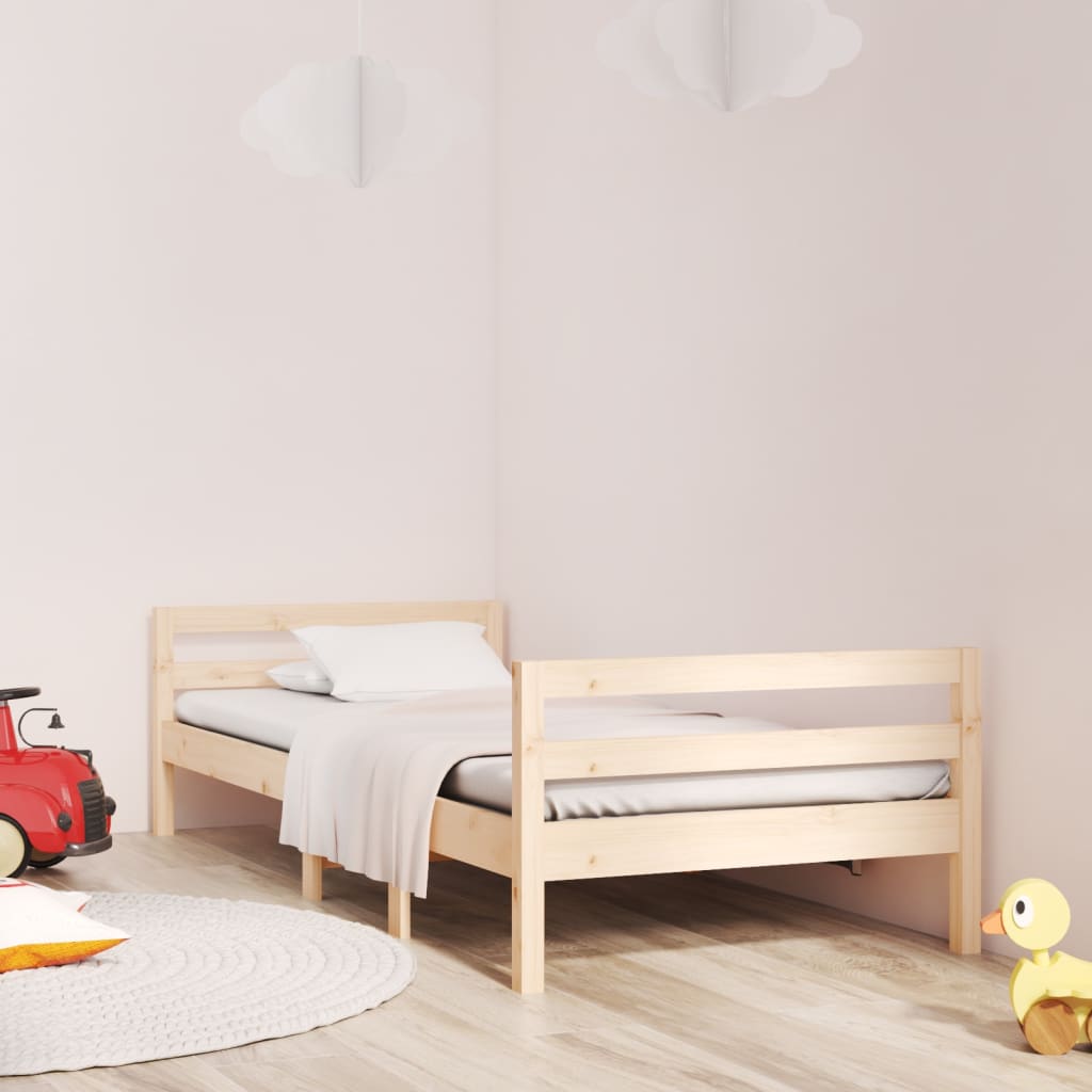 Solid Wood Bed Frame Without Mattress 90 X 190 Cm Pine