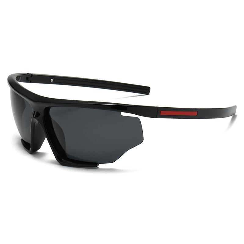 European American Retro Cycling Sunglasses: Large Frame, Iridescent, UV Protection for Outdoor Sports