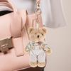 CALLARON Bear Plush Keychain Set of 2, Matching Couple Bag Decorations, Fluffy Bears, Valentine's Day Gift