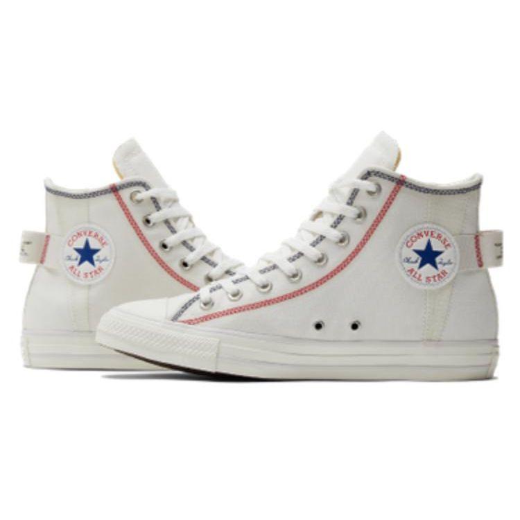 Converse Chuck Taylor All Star High Logo Tag - Винтажные белые кроссовки унисекс — фото 4