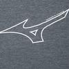 Mizuno Quick-Dry Sun Protection Running Logo Print Round Neck Pullover Short Sleeve T-Shirt Men Tops Black J2CA41P7