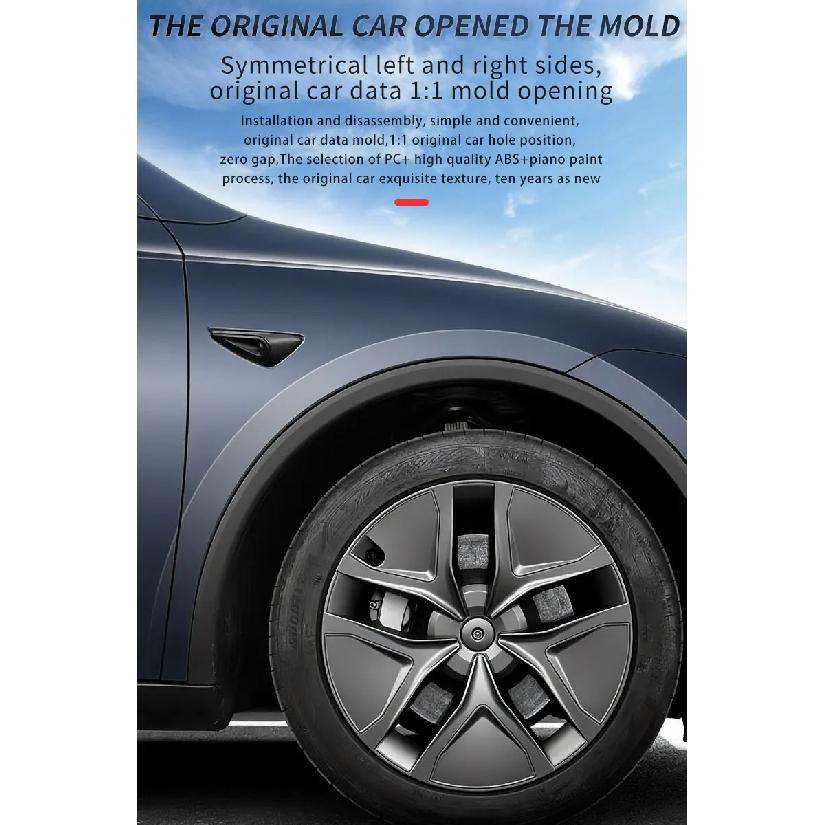 YIKUN For Tesla Model Y 4PCS HubCap Car 19 Inch Performance Wheel Cap Juniper Wheel Parts Full Rim Cover Wheel Cover 2025 2026