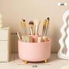 Rotating Plastic Pen Holder & Cosmetic Organizer - Luxurious Desktop & Tabletop Storage Solution