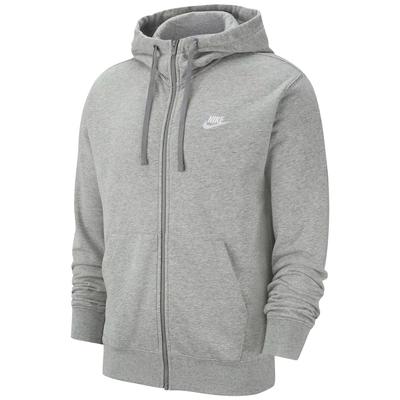 Sportswear Club Hoodie, Mens Grey Sweatshirt