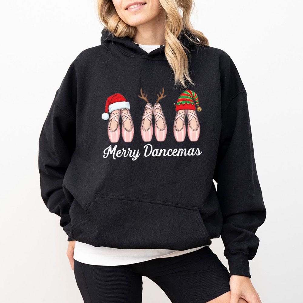 Merry Dancemas Abbigliamento Invernale Donna Natale Balletto Ragazza che Danza Natale Ragazza Ballerina Ragazza Ballerina Natale Felpa con Cappuccio